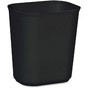 RUBBERMAID COMMERCIAL 3.50 gal 14 QT Fire-Resistant Wastebaskets, Black, Fiberglass RCP254100BKCT